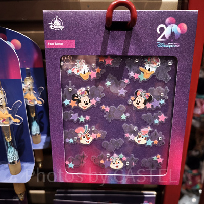 香港ディズニー20周年「ミッキー&フレンズ・グランドセレブレーショングッズ」:フェイスステッカー