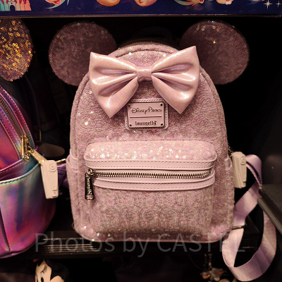 香港ディズニー20周年「ミッキー＆フレンズ・グランドセレブレーショングッズ」：ピンクスパンコールのミニリュック