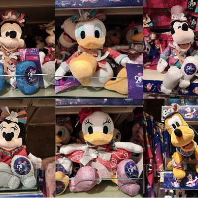 香港ディズニー20周年「ミッキー＆フレンズ・グランドセレブレーショングッズ」：ぬいぐるみ