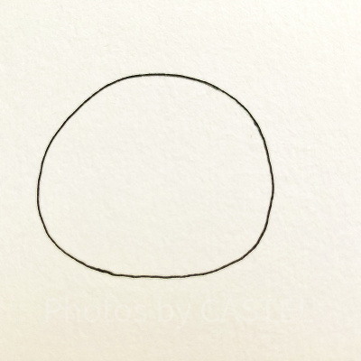 シンデレラ書き方①丸○を描く