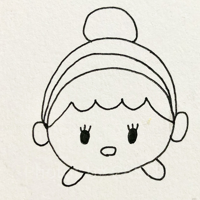 シンデレラ書き方⑧まつげを描く