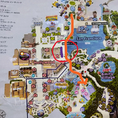 ミニオンパークからワンダーランドに行く方法