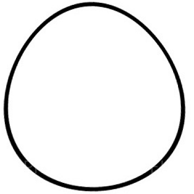 お絵かきソフトでかいてみました。卵型がきれいにかけます