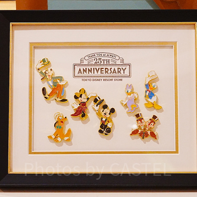 イクスピアリのディズニーストア25周年ピンバッジセット