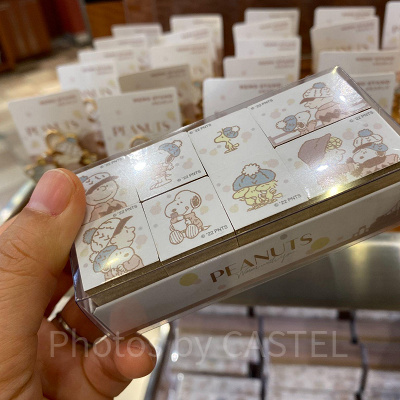 スヌーピーとチャーリー・ブラウンのスタンプ（8個入り)／USJクリスマスグッズ2022