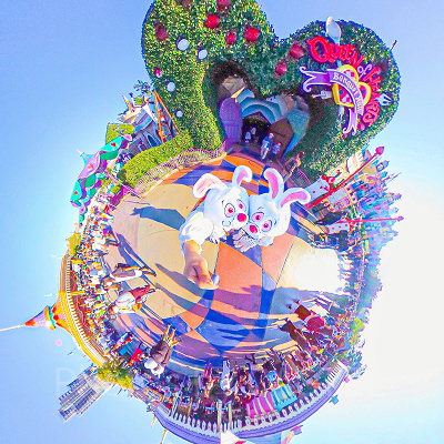 クイーンオブハートのバンケットホール前（360度カメラで撮影）