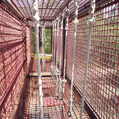 大人でも足がすくむサバンナの遊び場　内部