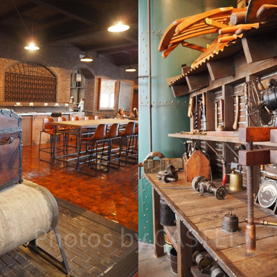 これから船に積み込む荷物や船の工具などが置かれた店内