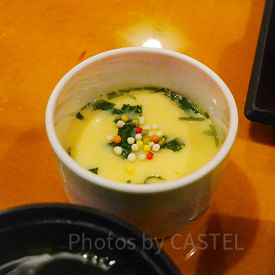 霞の松花堂御膳は茶碗蒸し付き（USJ×鬼滅の刃 刀鍛冶の里ひょっとこ亭）