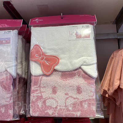 キティフード付きタオル