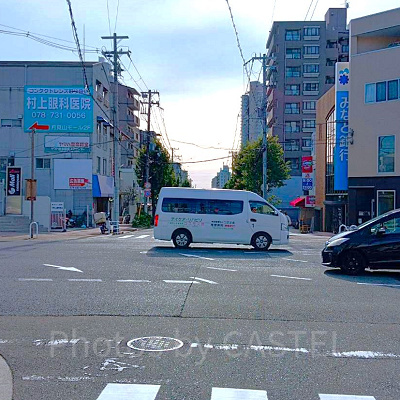 神戸須磨シーワールドアクセス：住宅街を通る