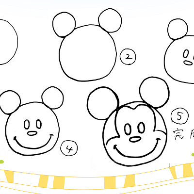 ミッキーマウスを書いてみよう！