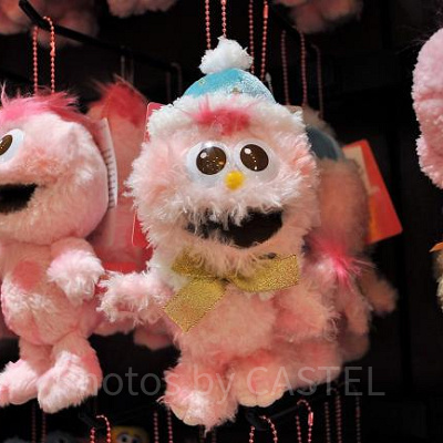 水色ハットのモッピーぬいぐるみキーチェーン