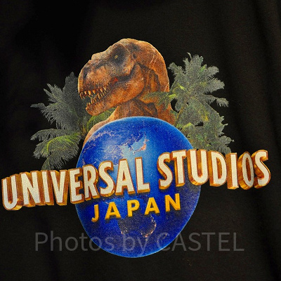 ジュラシックパーク・エリアで販売してるTシャツのロゴ／USJ