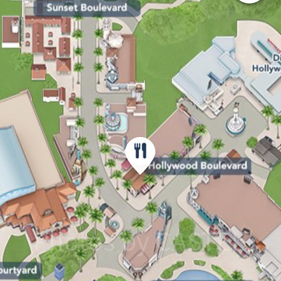 ディズニーハリウッドスタジオのマップ