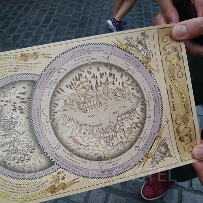 ハリーポッターエリアのワンドマジックの地図