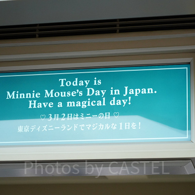 3月ディズニーランド混雑レポ：ミニーの日限定の案内ボード