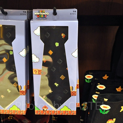 マリオキャラクターの柄ネクタイ