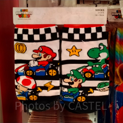 マリオカートのキッズ靴下 キャラクター柄