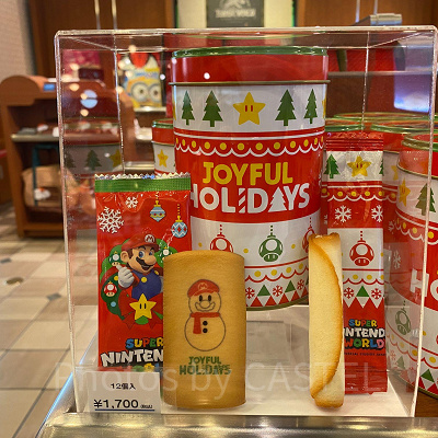 マリオのアソートクッキー缶／USJクリスマスグッズ 2022