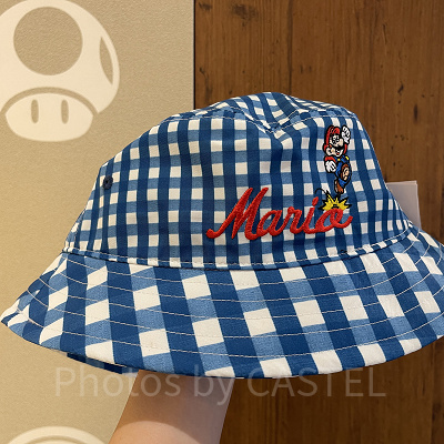 マリオのギンガムチェックバケットハット