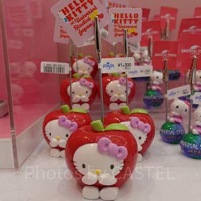 メモクリップ（リンゴ着ぐるみ）