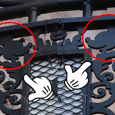 ミッキーとミニーの横顔