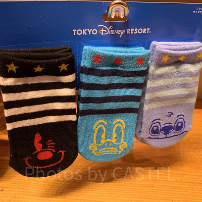 ミッキー、ドナルド、スティッチの靴下（キッズ）