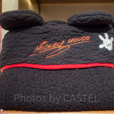 ミッキーフード付きブランケット