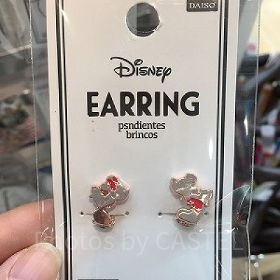 ミッキーミニー仲良しイヤリング（ピンク）