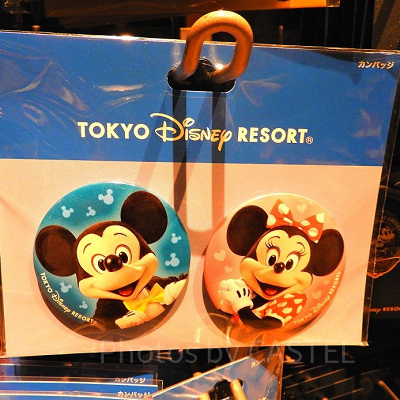 ミッキー＆ミニー実写缶バッチ| キャステル | CASTEL ディズニー情報