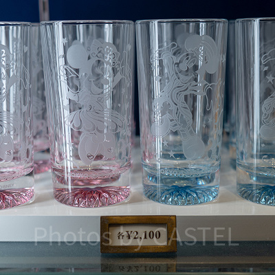 ミッキー・ミニーロンググラス（カラー）