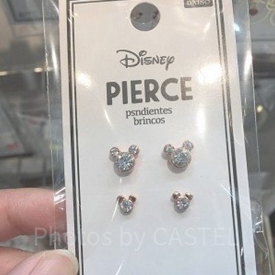 ミッキーシェイプピアス（ピンク）