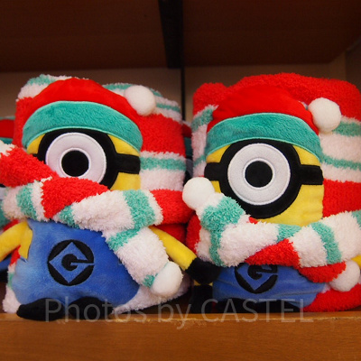 ミニオンクリスマス柄ブランケット