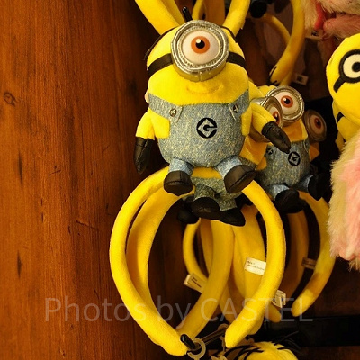 ミニオンのぬいぐるみカチューシャ