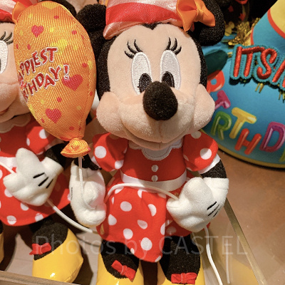 ミニーバースデーぬいぐるみバッジ