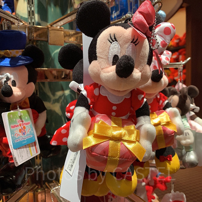 ミニーバースデーぬいぐるみバッジ