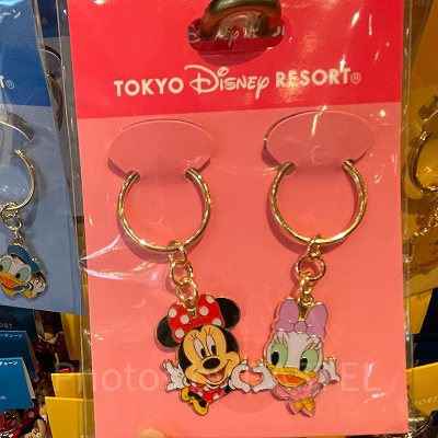ミニー＆デイジーペアキーチェーン