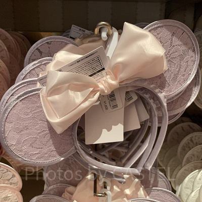 ミニーリボンレースカチューシャ(シルバー)