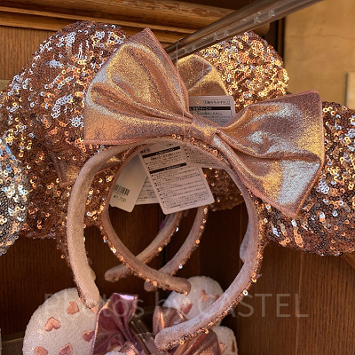 ミニースパンコールカチューシャ（ピンクゴールド）