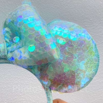 ミニースパンコールカチューシャ(シーブルー)