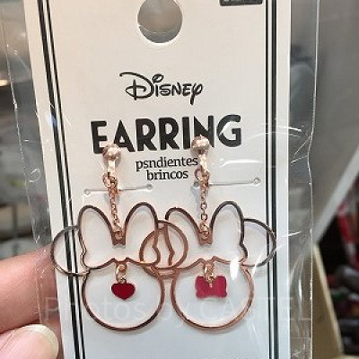 ミニーシェイプイヤリング（ピンク）