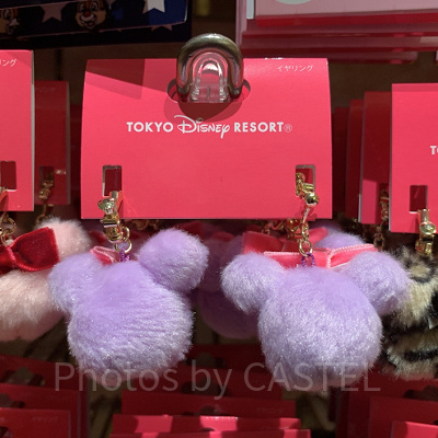 ミニーのボンボンイヤリング