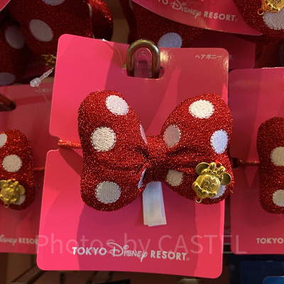 ミニーのクリップ付きヘアポニー