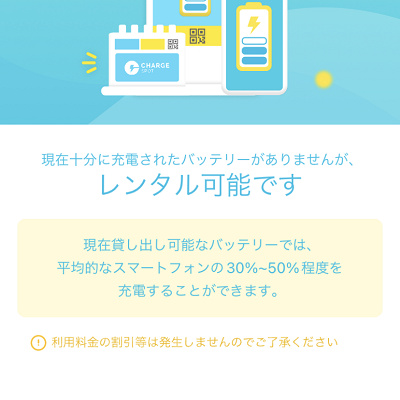 十分に充電されたモバイルバッテリーがない