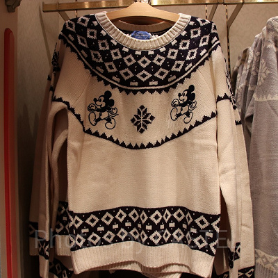 ノルディック風セーター(ホワイト×ブラック)