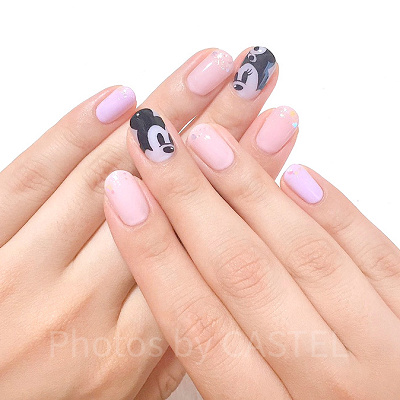 ワンポイントミッキーネイル