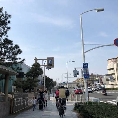 P2：片瀬海岸地下駐車場入口