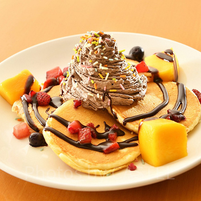 トッピングできるパンケーキ
