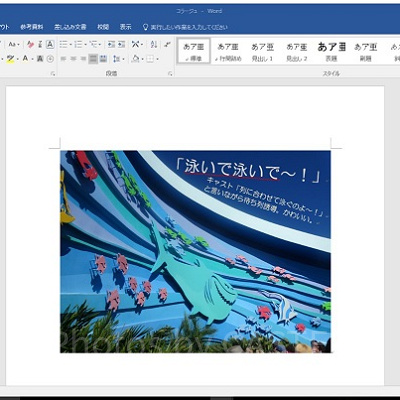 Wordに画像を貼り付けて･･･